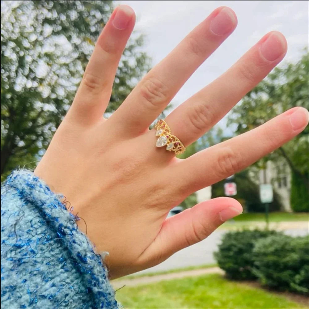Charm Rapunzel Crown Ring