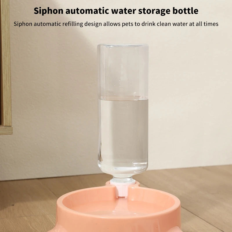 Automatic Pet Water Bottle Dispenser – Single Bowl Drinking Water Feeder for Puppies & Cats, Easy-to-Use Hydration System, Pet Supplies