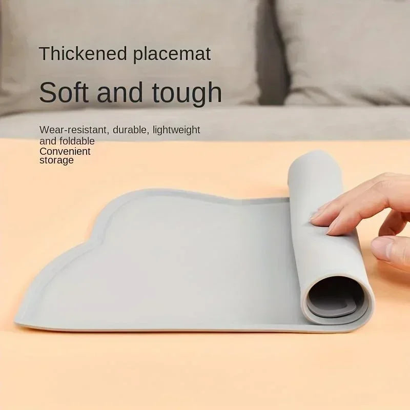 Silicone Pet Feeding Mat – Waterproof Non-Slip Placemat for Cat & Dog Food and Water Bowls, Easy to Clean Floor Protector