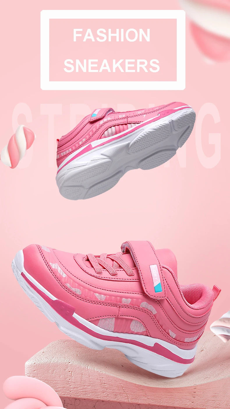 Girls’ Athletic Waterproof Shoes – Casual Sport Trainers for Outdoor Fun