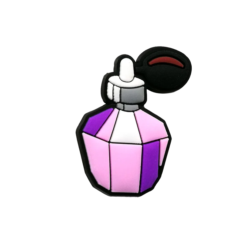PCS PVC Makeup-Themed Shoe Charm – Lips & Perfume Design for Sandals, Clogs, and Accessories, Gift for Women & Girls