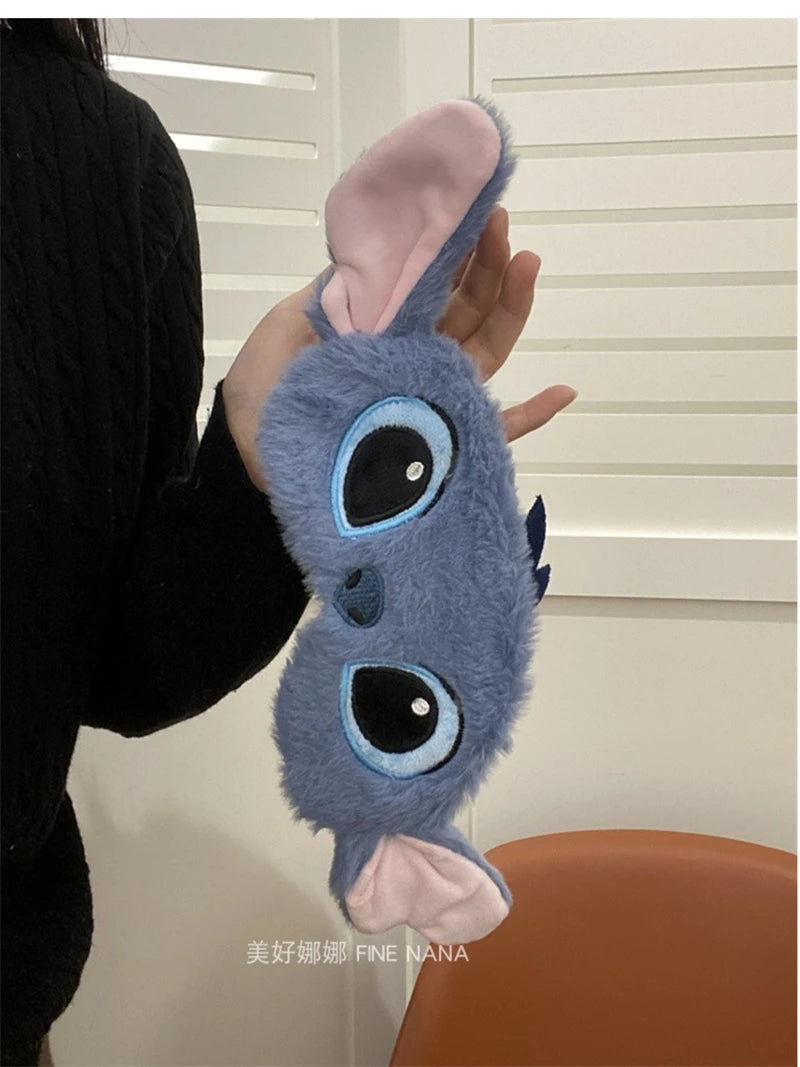 Comfortable Stitch Hooded U-shaped Pillow Cartoon Anime Travel Blackout Nap Neck Pillow With Hat Portable Eye Mask Sleeping