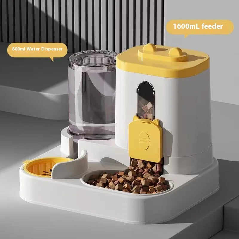2-in-1 Integrated Fully Automatic Water & Food Dispenser