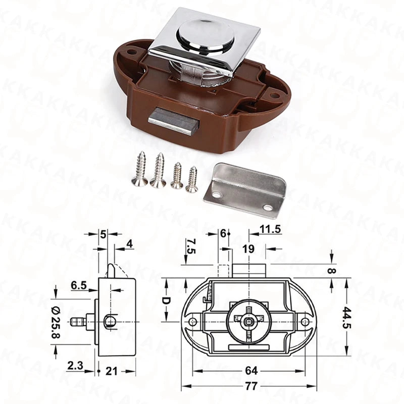 KAK 5pcs Push Locks