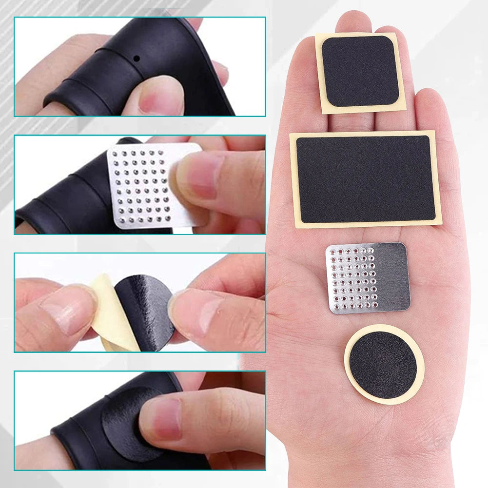 Bicycle Tire Repair Tool Glue Free Tire Patch Bike Flat Tire Repair Kit Rubber Puncture Patches Mountain Bike Accessories