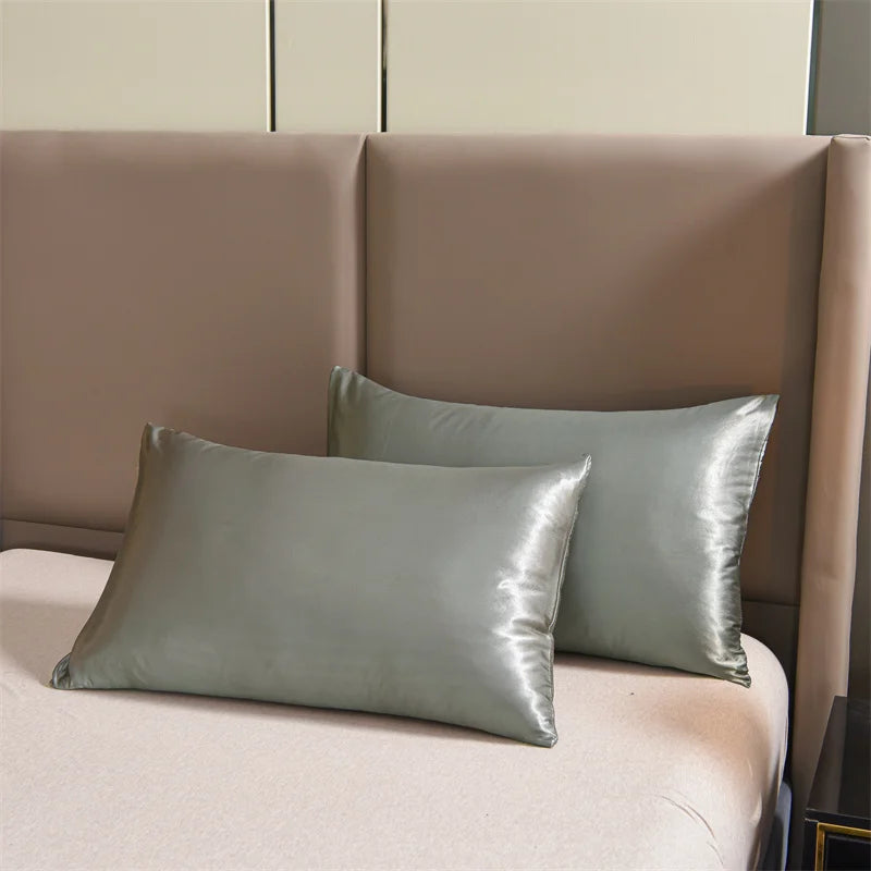 Silk Black 3pcs Satin Duvet Cover Bedding Set