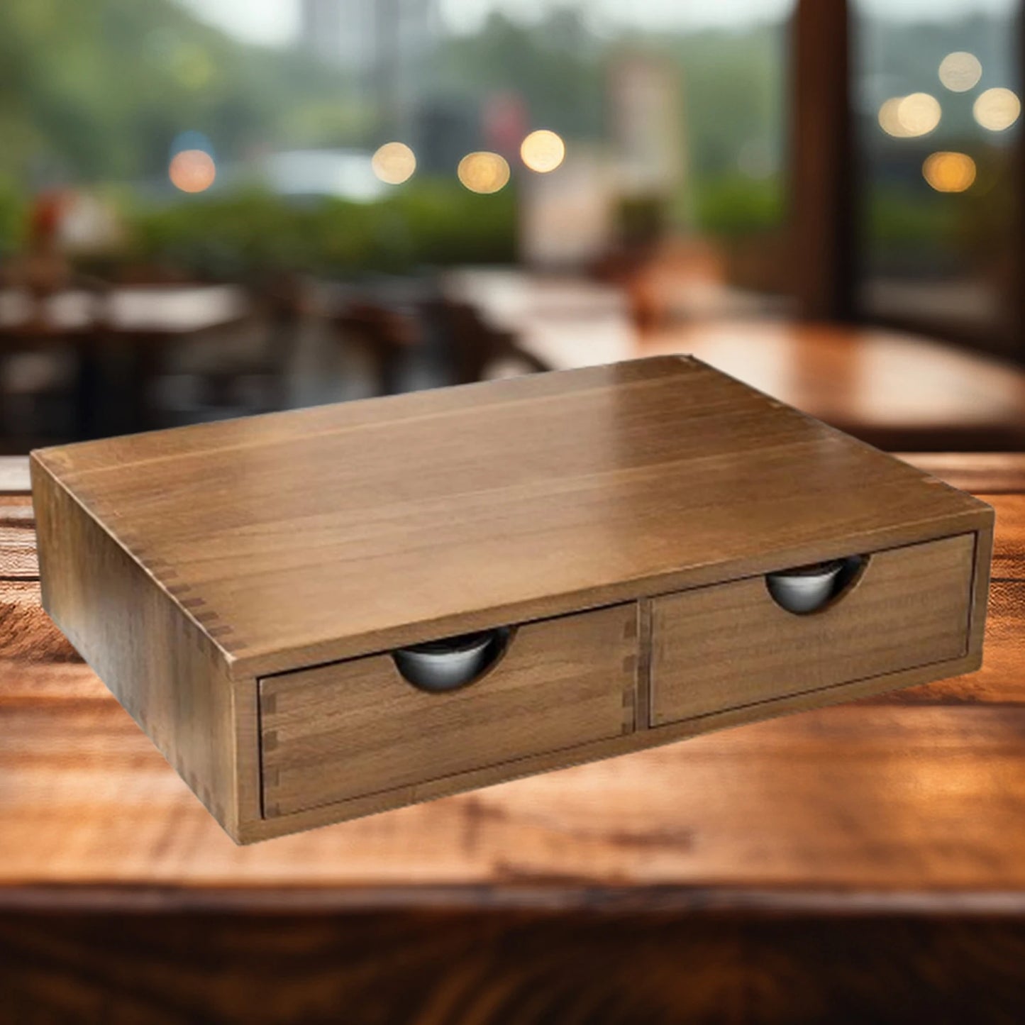 Wooden Coffee Pod Holder Coffee Capsule Drawer Organizer Tea Storage Box for Kitchen Bar Home Coffee Station Organization