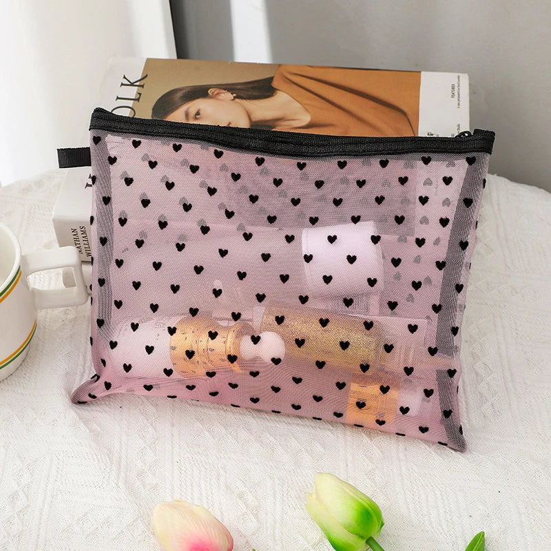 Mesh Cosmetic Travel Storage Makeup Bag Organiser
