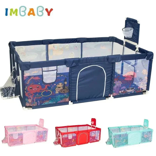 IMBABY Children's Game Indoor Playground Baby's Walking Crawling Mat Fence Protective Fence Baby Fence Safety Play Pen