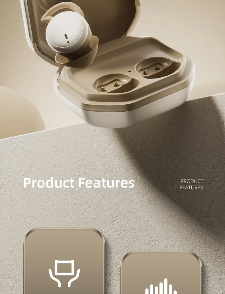 Bluetooth Earbuds for Sleeping invisible Small Wireless Earphones Mini Comfortable Noise Blocking for Side Sleeping Home Work