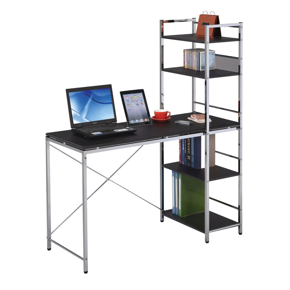 ACME Elvis Computer Desk in Black & Chrome