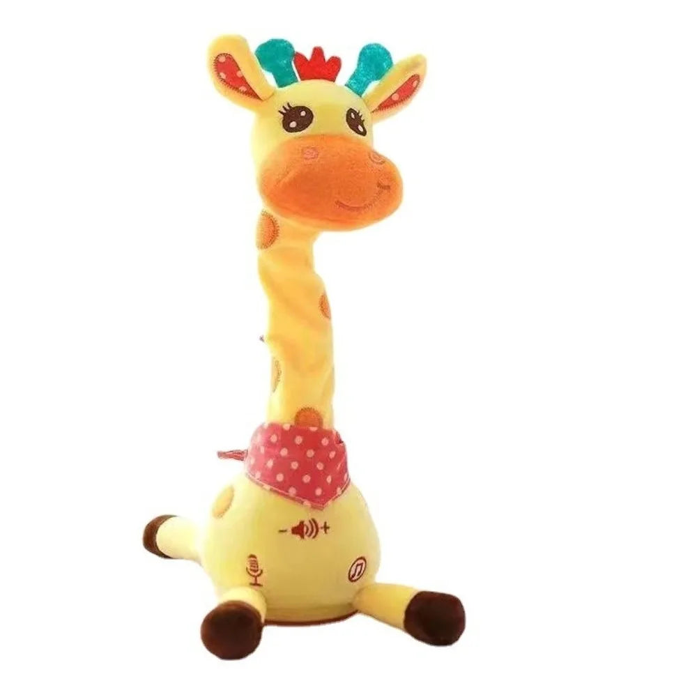 Repeating What You Say Dancing Talking Giraffe Toy with 10 Songs Adjustable Volume Stuffed Animal Toy Plush Musical