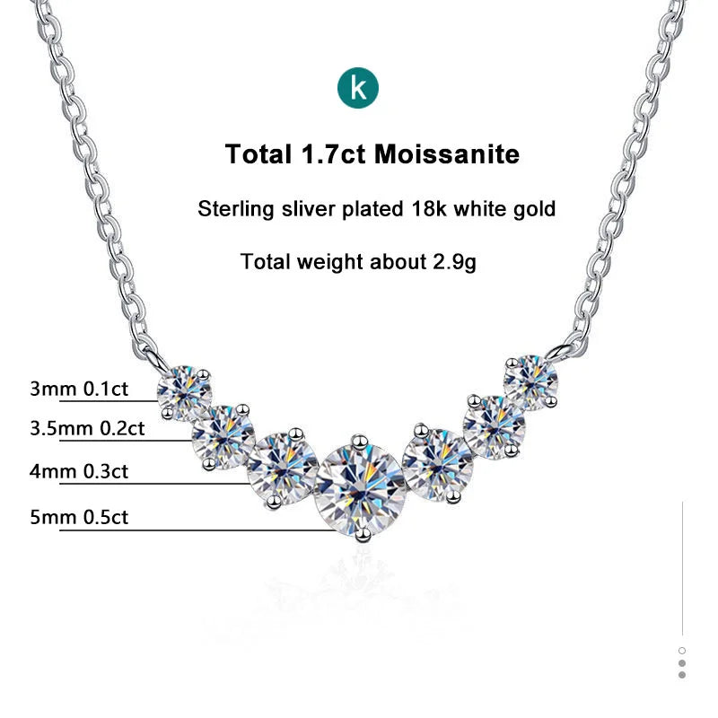 18k Sterling Sliver Plated White Gold Necklace