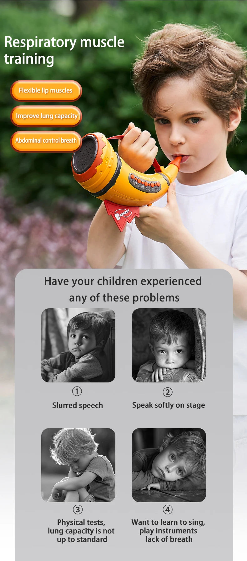 Animal Caller Electronic Toy – Horn-Style Sound Maker with Elephant, Tiger, Wolf, Cat, Dog, Cow, and Bird Sounds for Kids