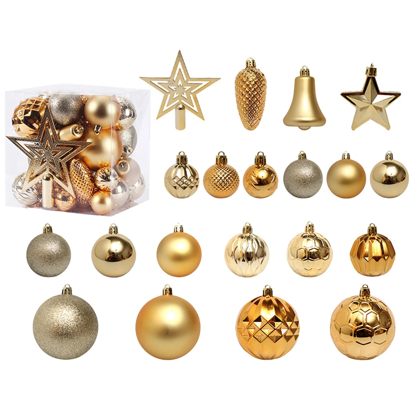 Christmas Tree Hanging Balls Decoration Easy to Hang Lightweight Durable Balls for Parties Weddings Office Buildings MIAO