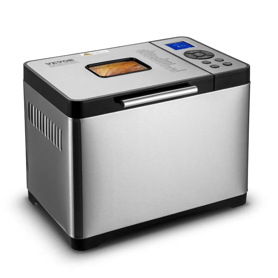 2LB 19in1 Bread Maker Automatic Compact Dough Machine Nonstick 3 Crust Colors