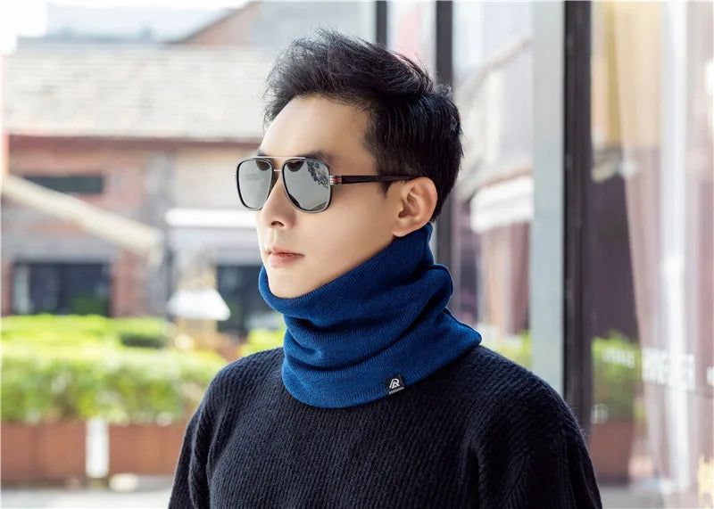 Unisex Solid Cashmere Ring Scarf