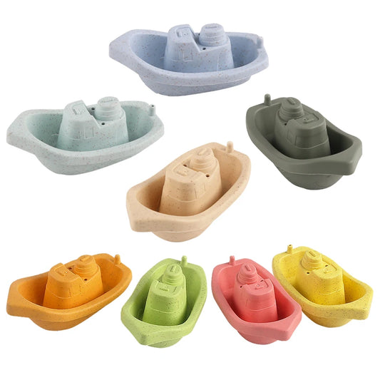 4/7-Piece Set of Baby Floating Boat Toys, Bath Toys, Colorful Multi-Colored Toys, Beach and Bathtub Toys, Early Education Water Play Gifts
