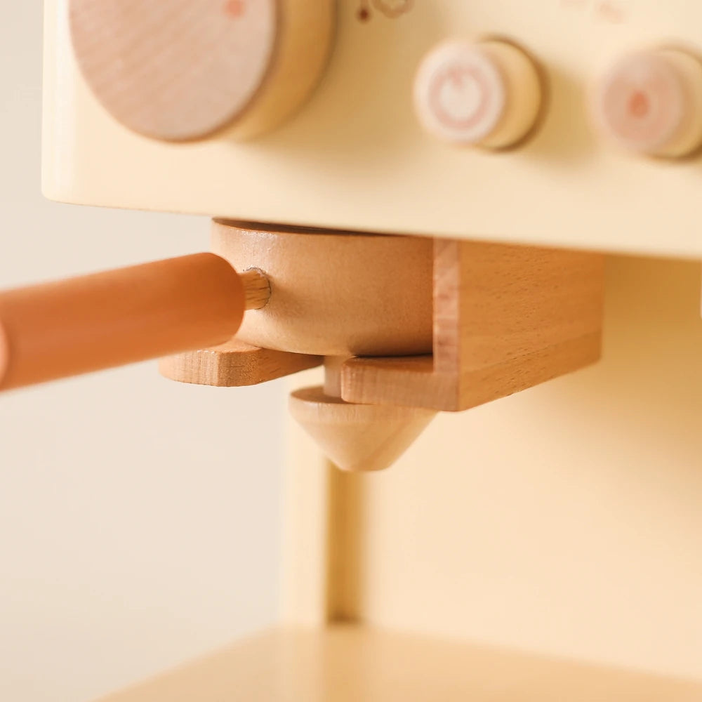 Children's Coffee Machine Kitchen Toys Wooden Montessori Toy Set Kids Cosplay Play House Early Education Educational Toys Gifts