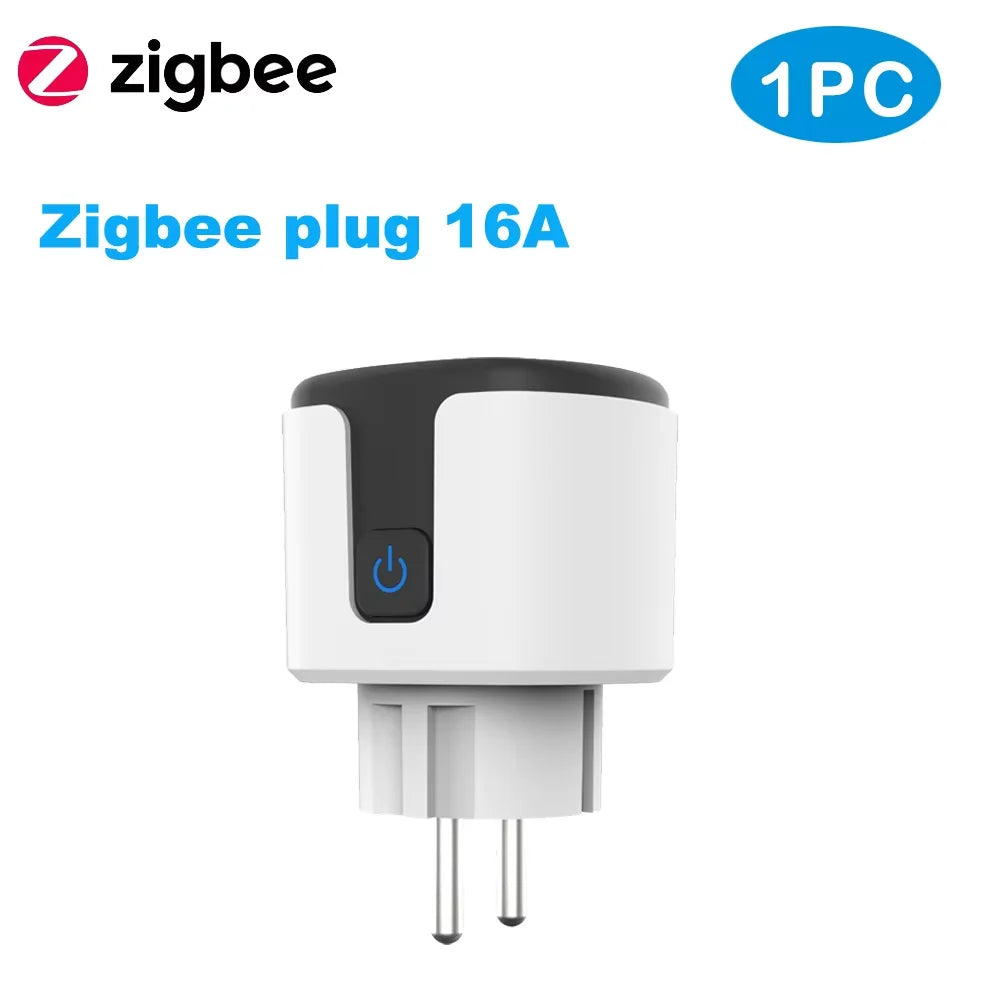 Tuya Smart Wifi Plug 16A/20A EU Outlet 3680W Power Meter Wireless Remote Control Smart Socket Compatiable With Alexa