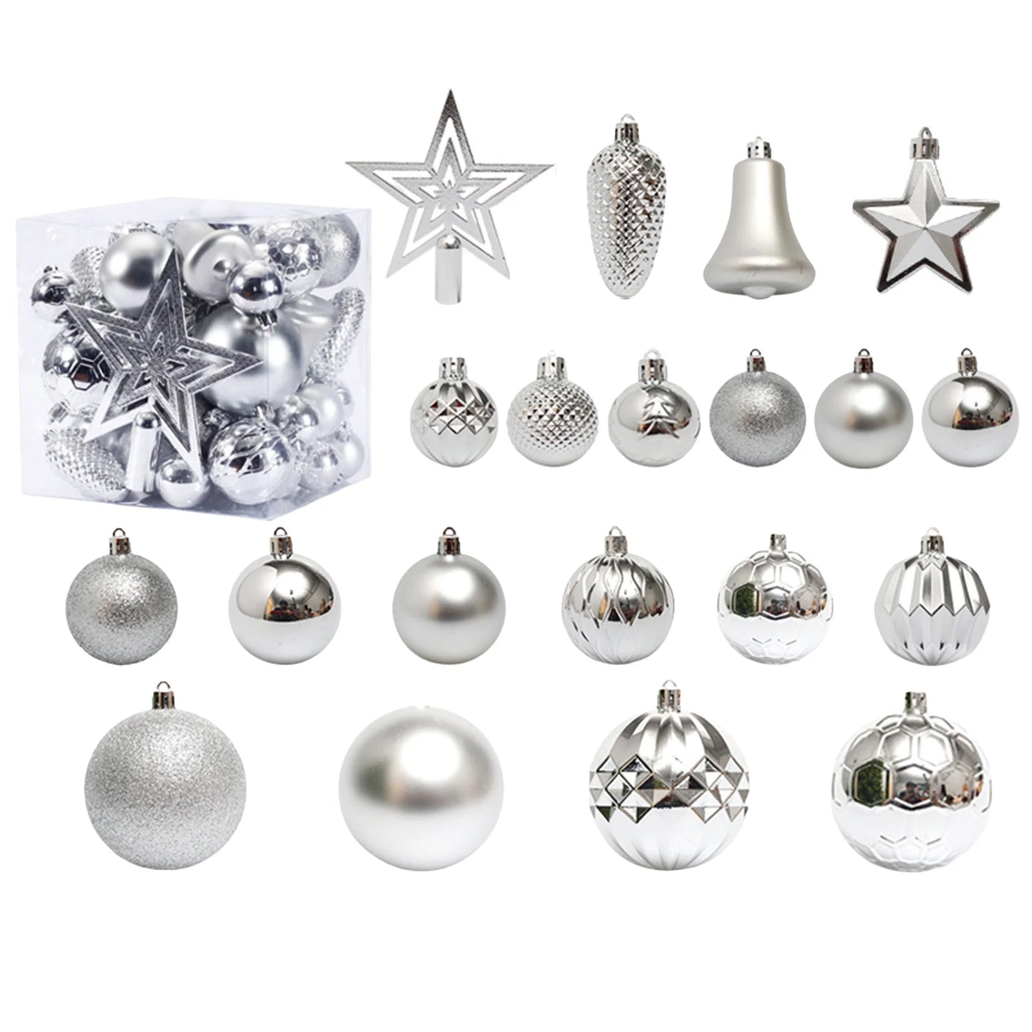 Christmas Tree Hanging Balls Decoration Easy to Hang Lightweight Durable Balls for Parties Weddings Office Buildings MIAO
