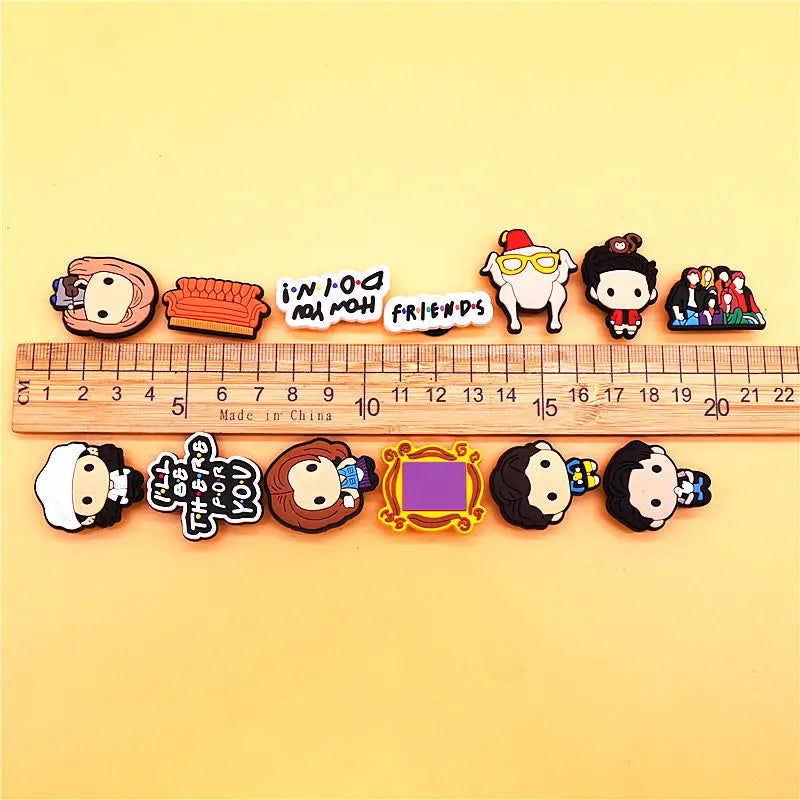 Single Piece Old Friends Shoe Charm – Fun Garden Shoe & Clog Decoration Pin, Unisex Gift