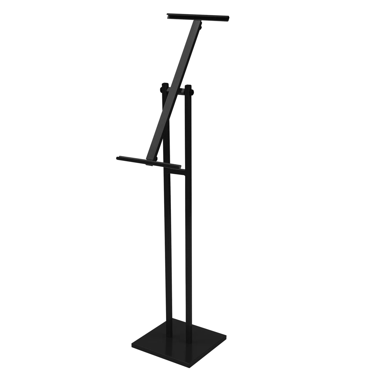 Sign Stand and Poster Frame, Adjustable Height 60-100cm, Iron and Stainless Steel, Floor Standing with Secure U-Shaped Groove