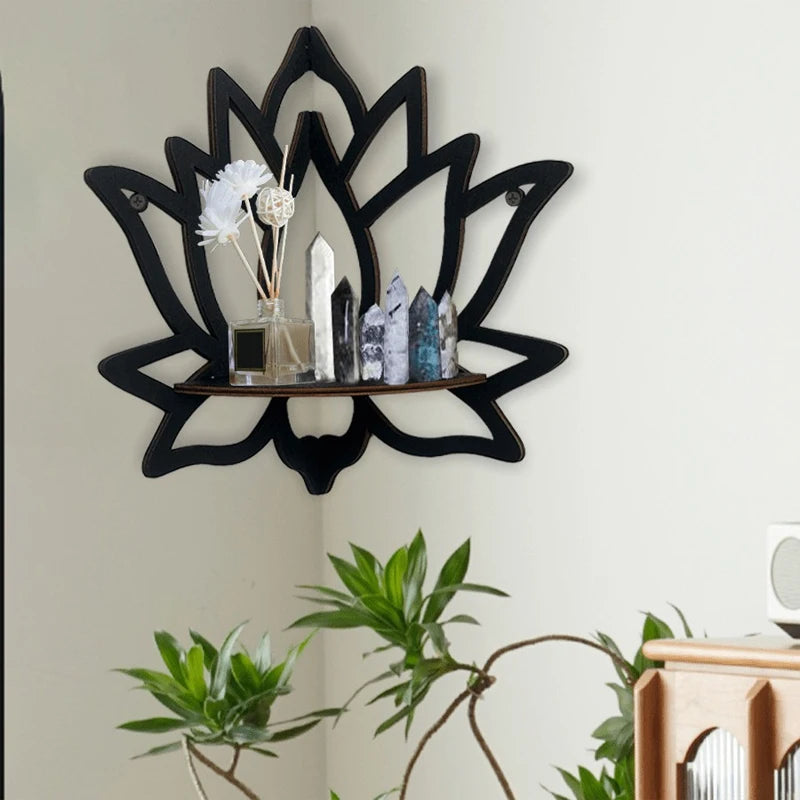Wooden Lotus Hollow Essential Oil Candle Holder
