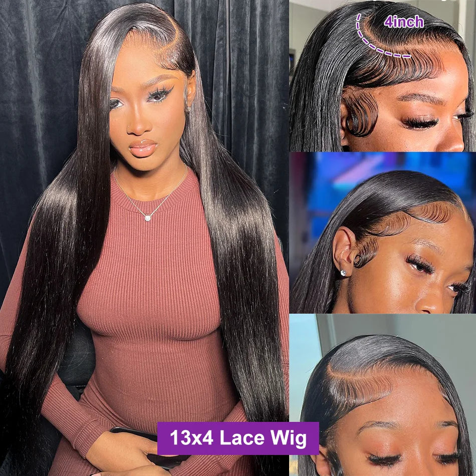 Human Hair Wigs On Sale Clearance 13x4 Hd Transparent Lace Front Wig Human Hair 26 28 30 Inches Long Straight Wig Brazilian Hair