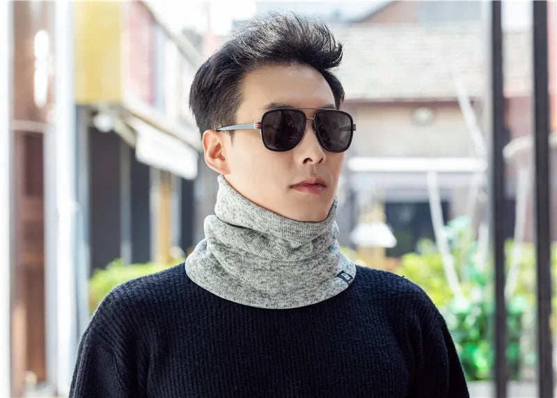 Unisex Solid Cashmere Ring Scarf