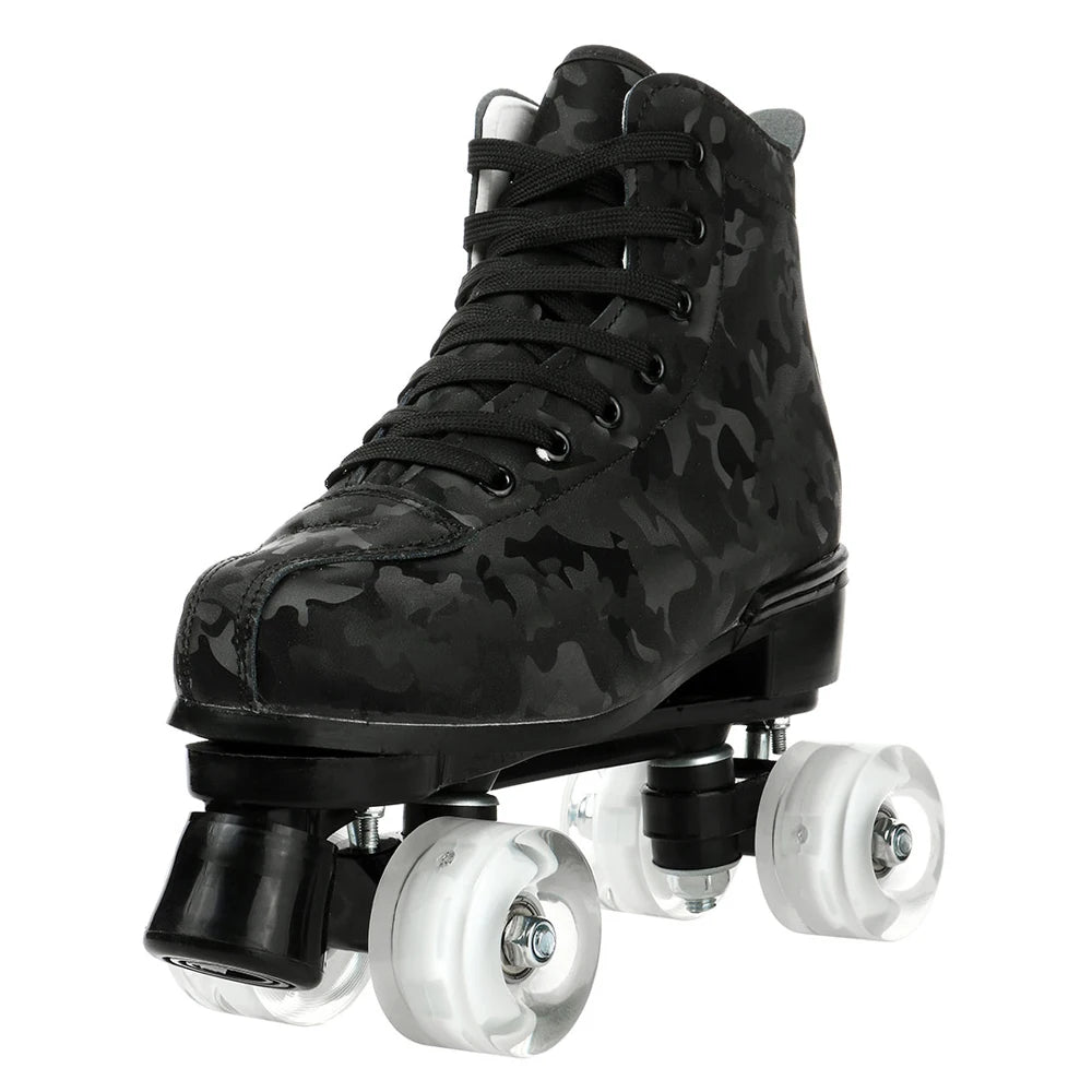 Outdoor Roller Skates Sports Double Row Skates Quad 4 Wheels Skating Women Flashing Roller Skates Shoes for Men Youth Boys Girls