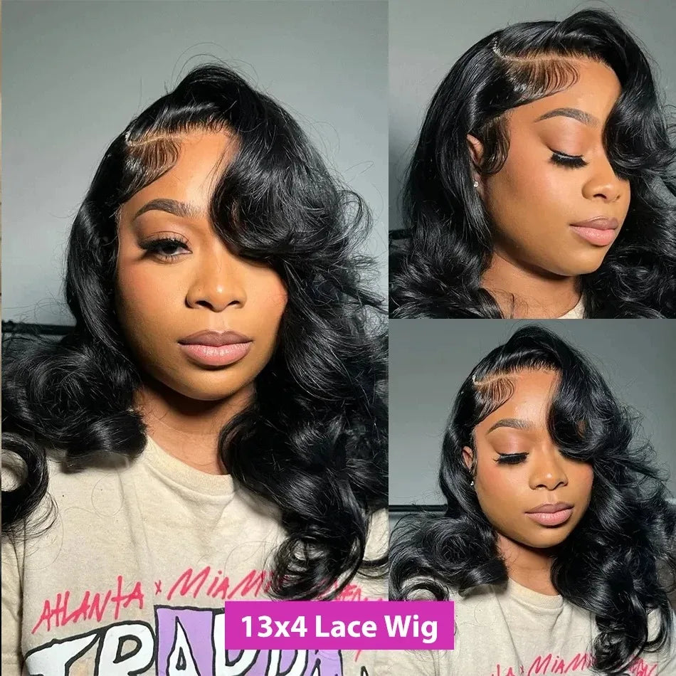 Black Curly Short Bob 13x6 HD Transparent Lace Front Wig 100% Human Hair Deep Water Wave Lace 13x4 Frontal Wigs For Women Choice