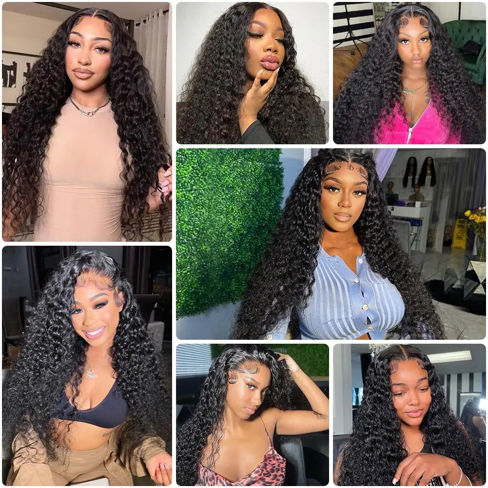 30 40 Inch Loose Deep Wave Lace Frontal Wig 13x6 Hd Curly Human Hair Lace Front Wigs For Women 13x4 360 Water Wave Pre Plucked