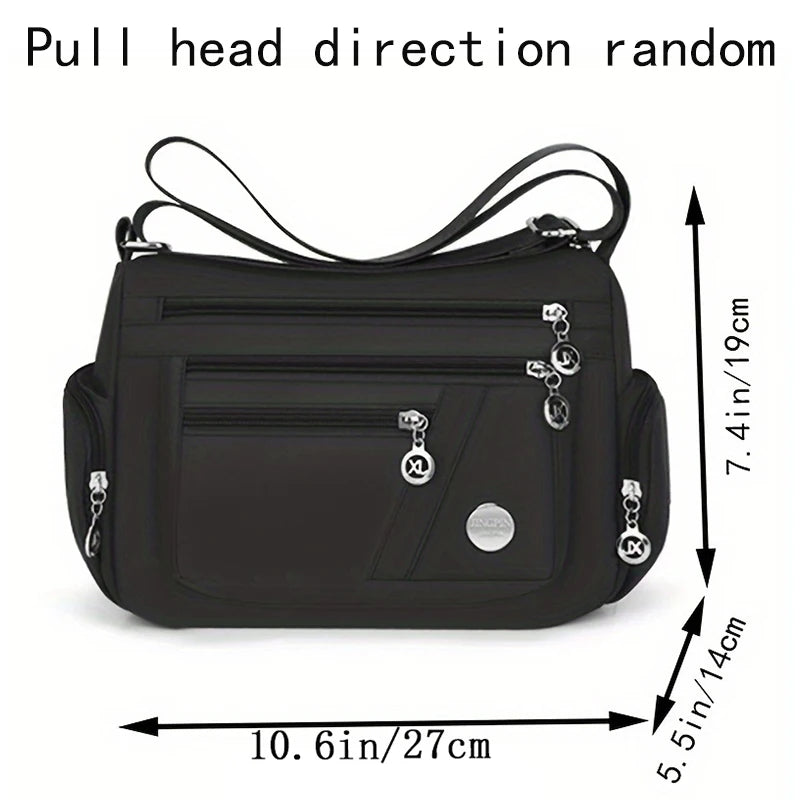 New style neutral nylon fabric ladies' handbag Oxford cloth shoulder strap crossbody bag travel bag multi-compartment casual bag