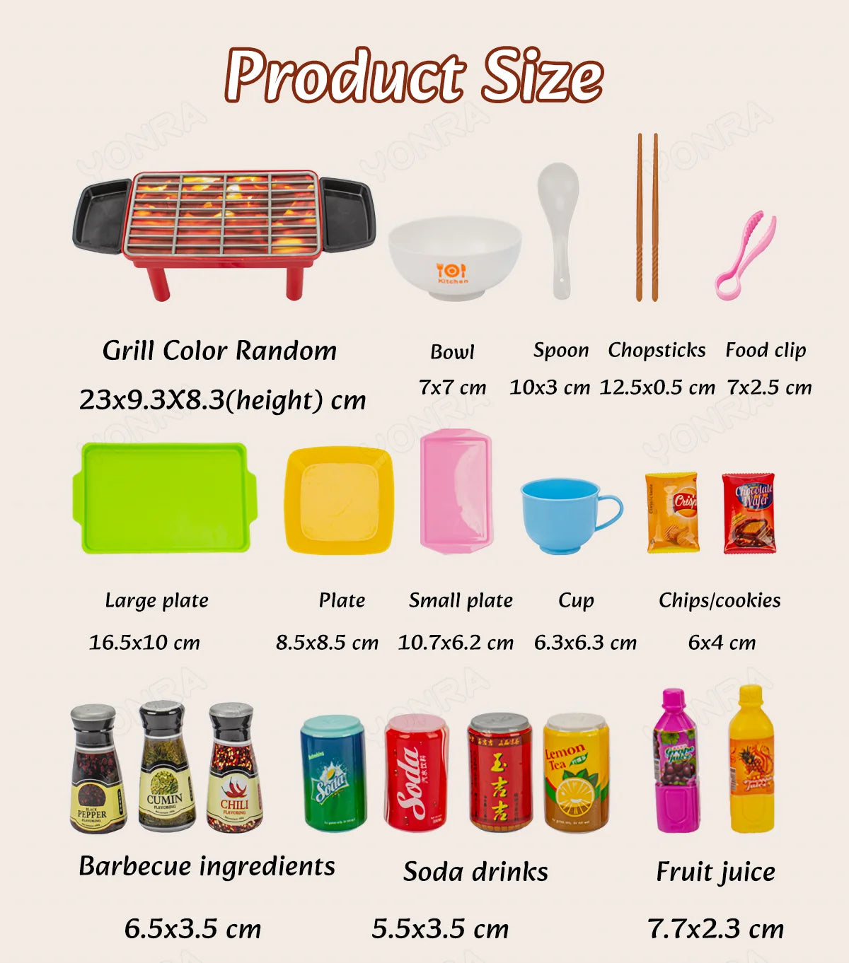 Kitchen Pretend Play Toys Barbecue Set