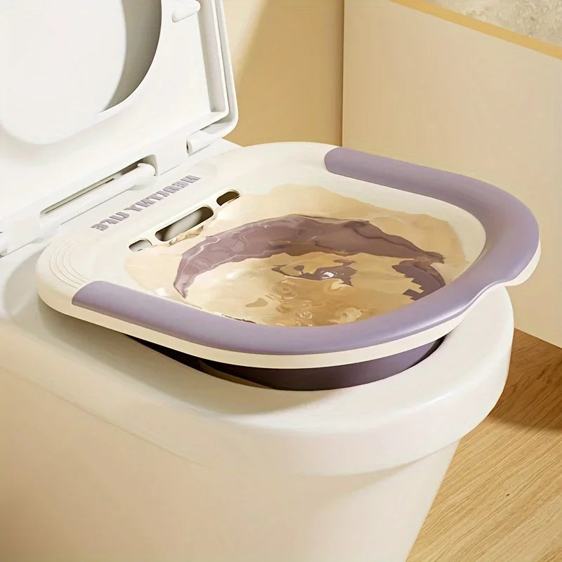 Folding Sitz Bath Basin No Squatting Gynecological Postpartum Nursing Bath Basin Home Pregnant Women's Buttocks Washing Basin