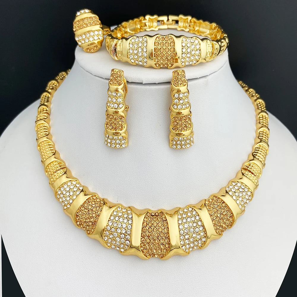 18K Gold Plated Dubai Jewelry Set