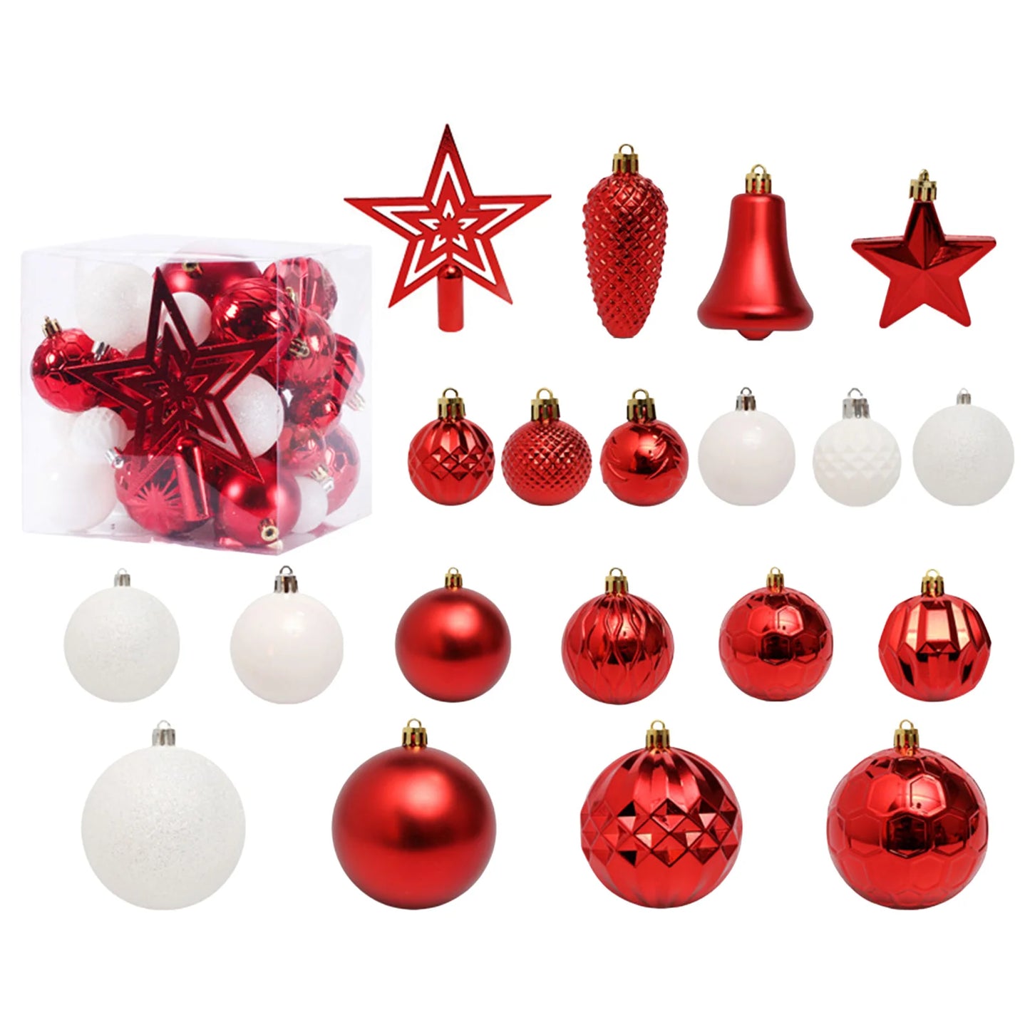 Christmas Tree Hanging Balls Decoration Easy to Hang Lightweight Durable Balls for Parties Weddings Office Buildings MIAO