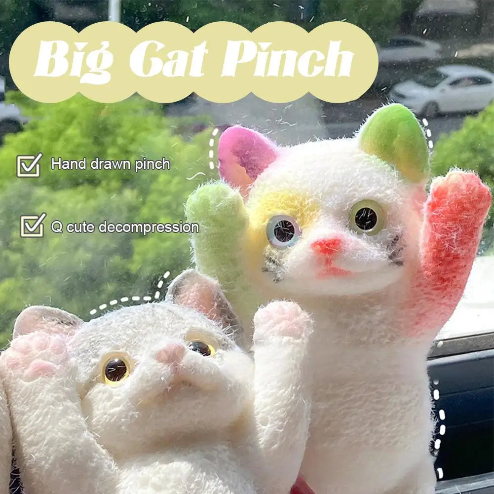 Anxiety Relief Cat Toy Realistic Cat Squeeze Toy for Stress Relief Soft Tpr Fidget Toy for Kids Teens Adults