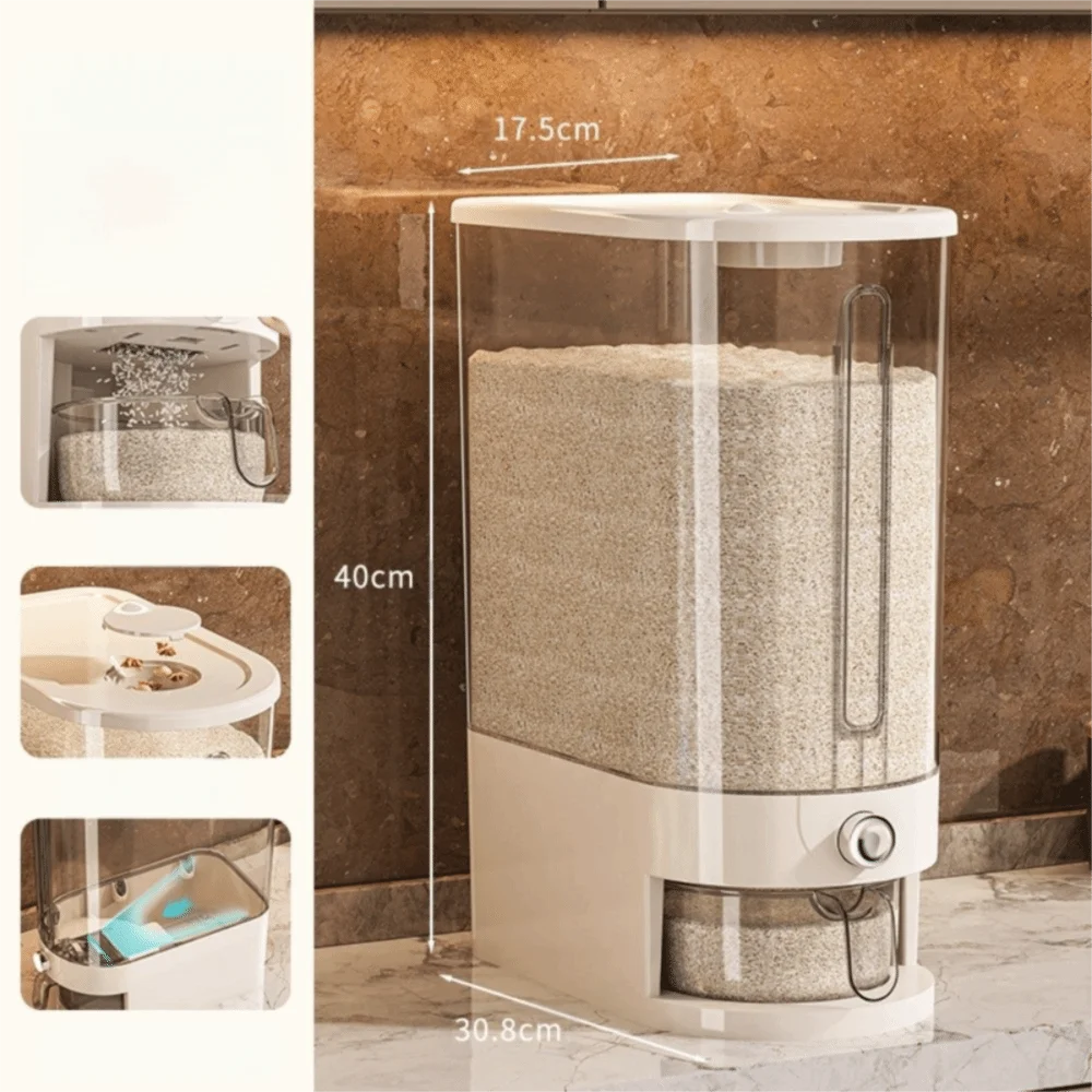 New Insect-proof Rice Storage Container 5/10KG Moisture Proof Dry Food Dispenser Sealed Storage Container Noodles