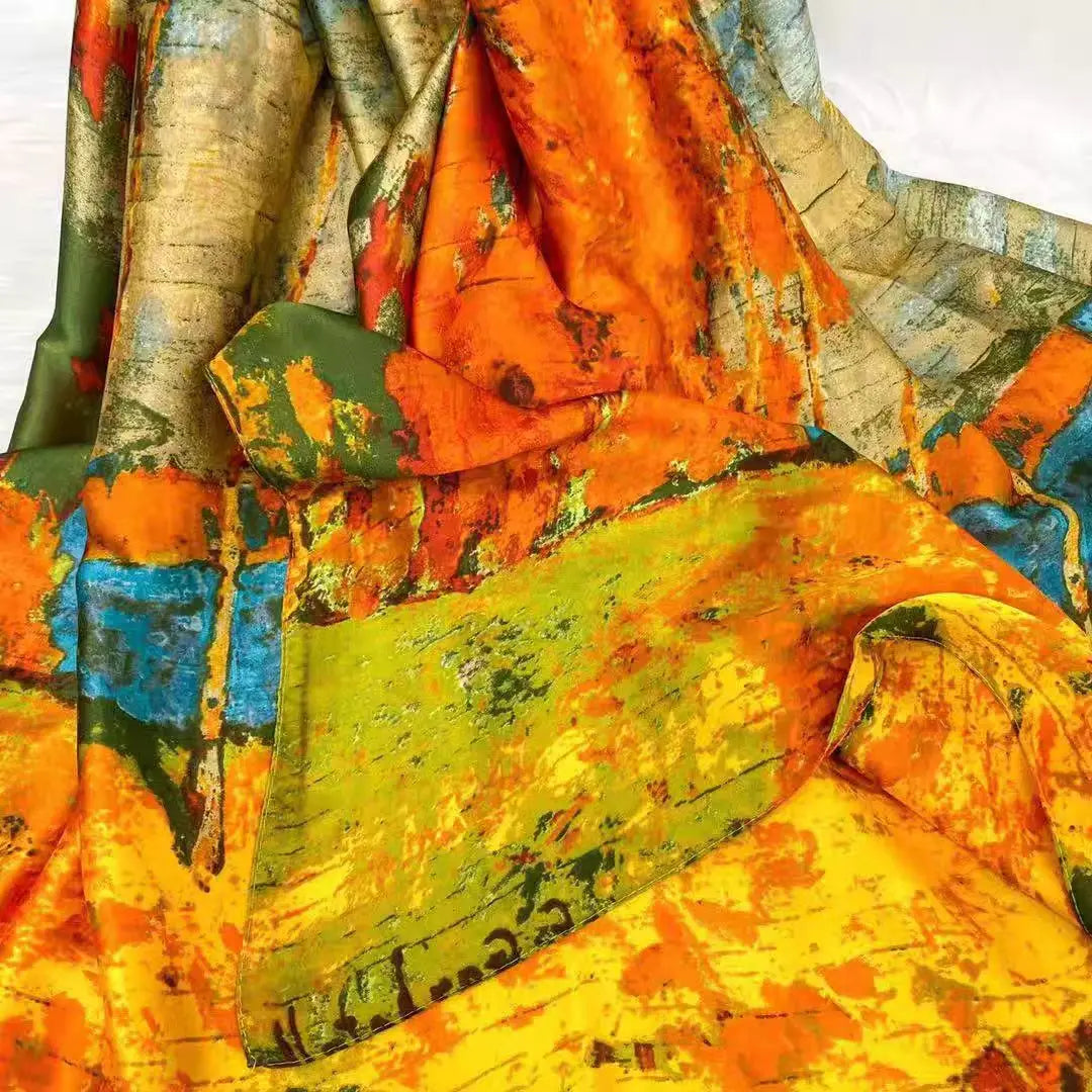 Tensili Brocade Satin Scarf Printed Silk Shawls