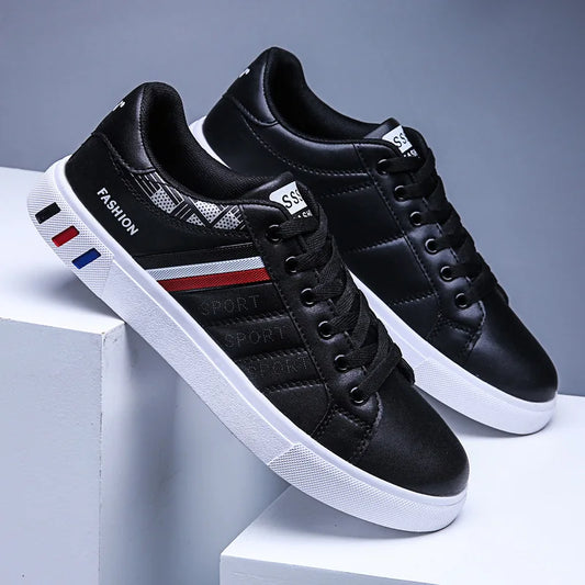 Men's White Casual Trainer Shoes, Outdoor Sport Shoes
