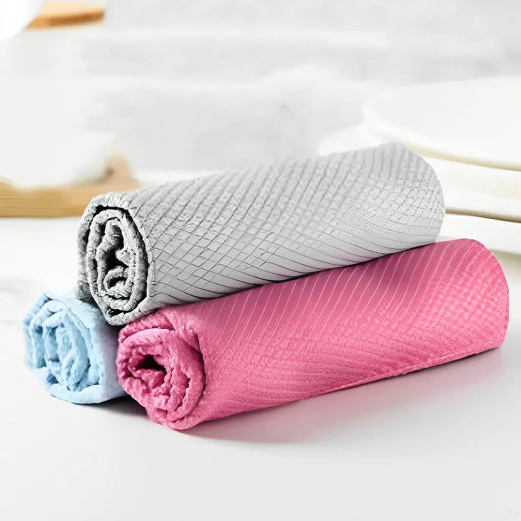 Durable Towels With Strong Water Absorption For Kitchen Cleaning Making Easy To Clean Dishes