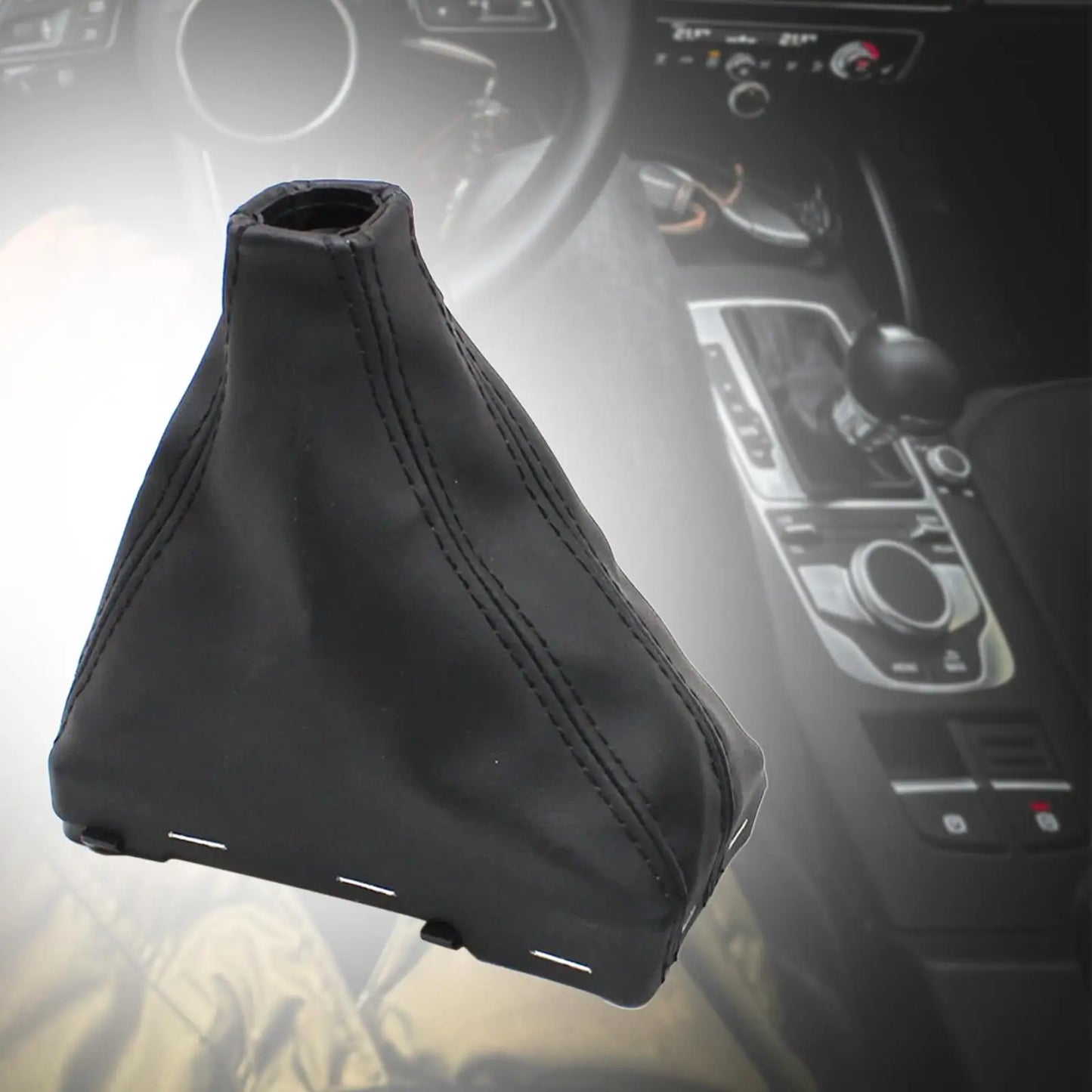 Automatic Gear Shifter Knob Boot Gaitor Cover Replacement Parts Auto Accessory PU Leather for A3 8P A4 B8 A5 A6 C6 Q5 Q7