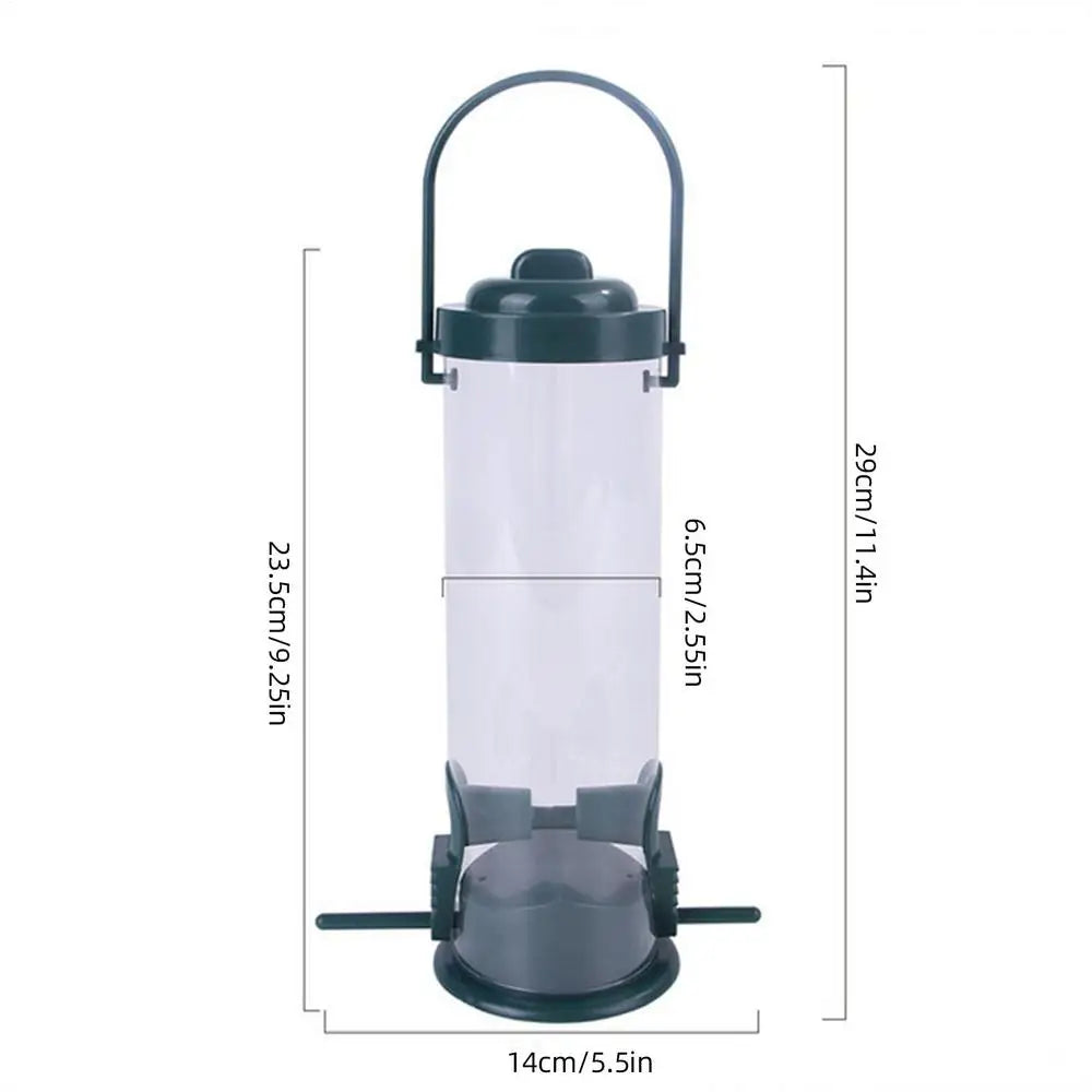 Dangling Squirrel-Proof Bird Feeder – Tubular PP Bird Food Dispenser