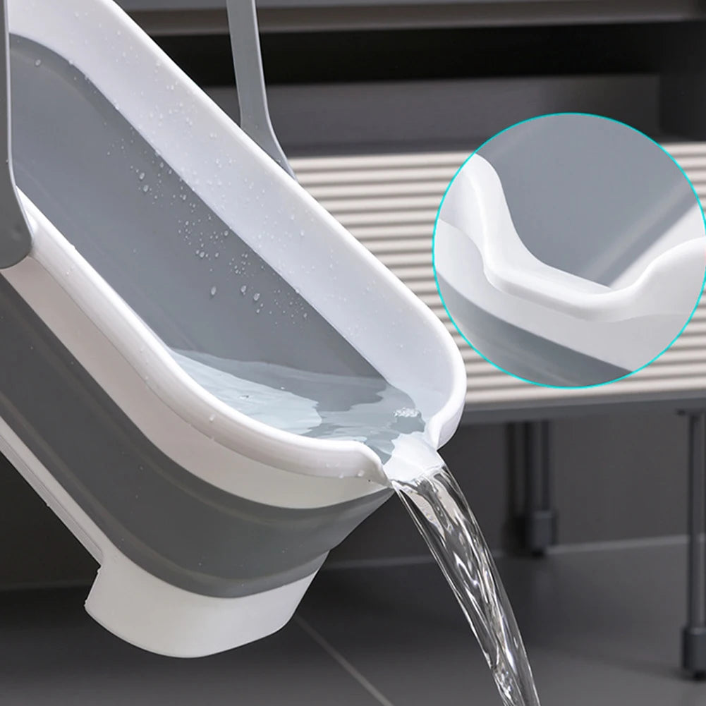 Portable Folding Collapsible Bucket With Handle