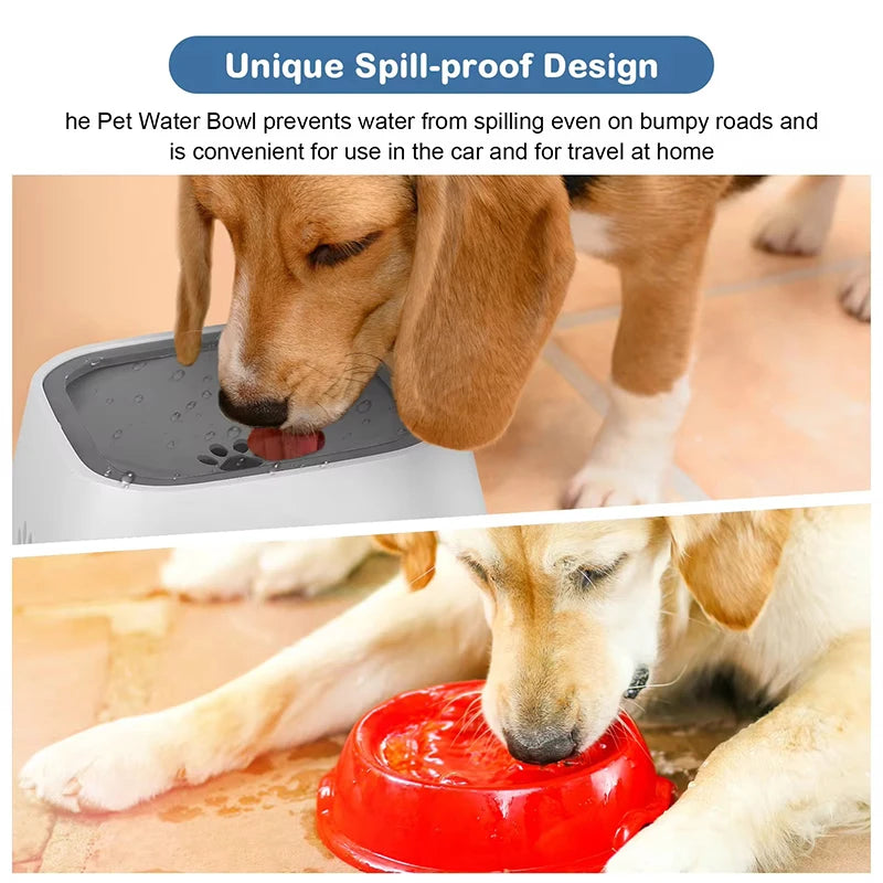 No-Spill Pet Water Bowl – Slow Feeder Drinking Dish for Dogs & Cats