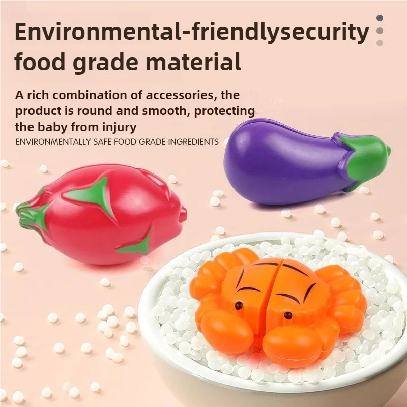 Children Toys Cutting Fruits and Vegetables Set for Kids Pretend Play Simulation Kitchen Toy Montessori Baby Toys for Girls Boys