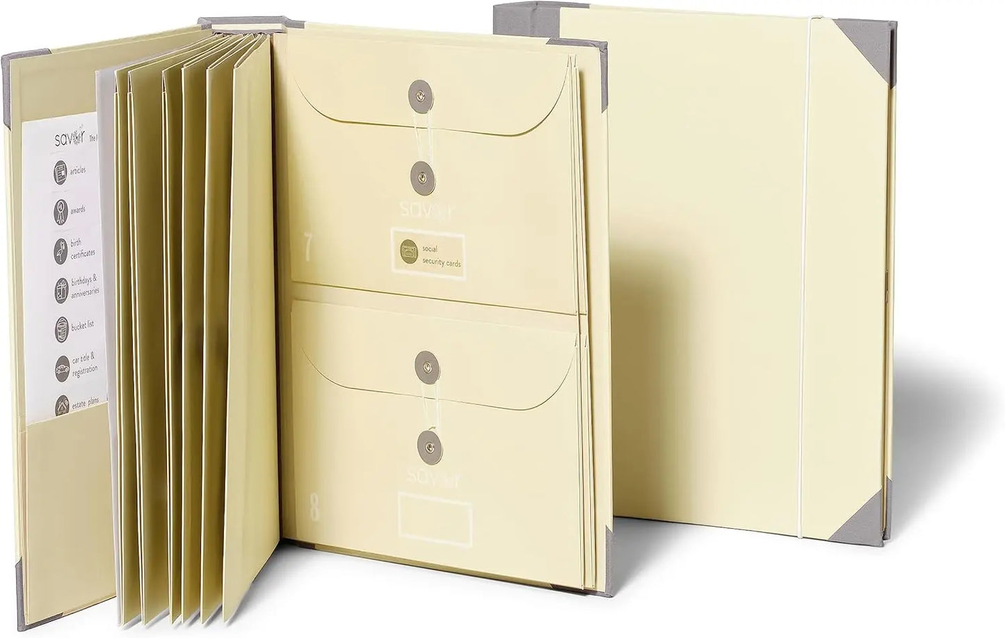 Multifunctional binder organizer,folio folders with label pockets,document organizer for personal,school and office file storage