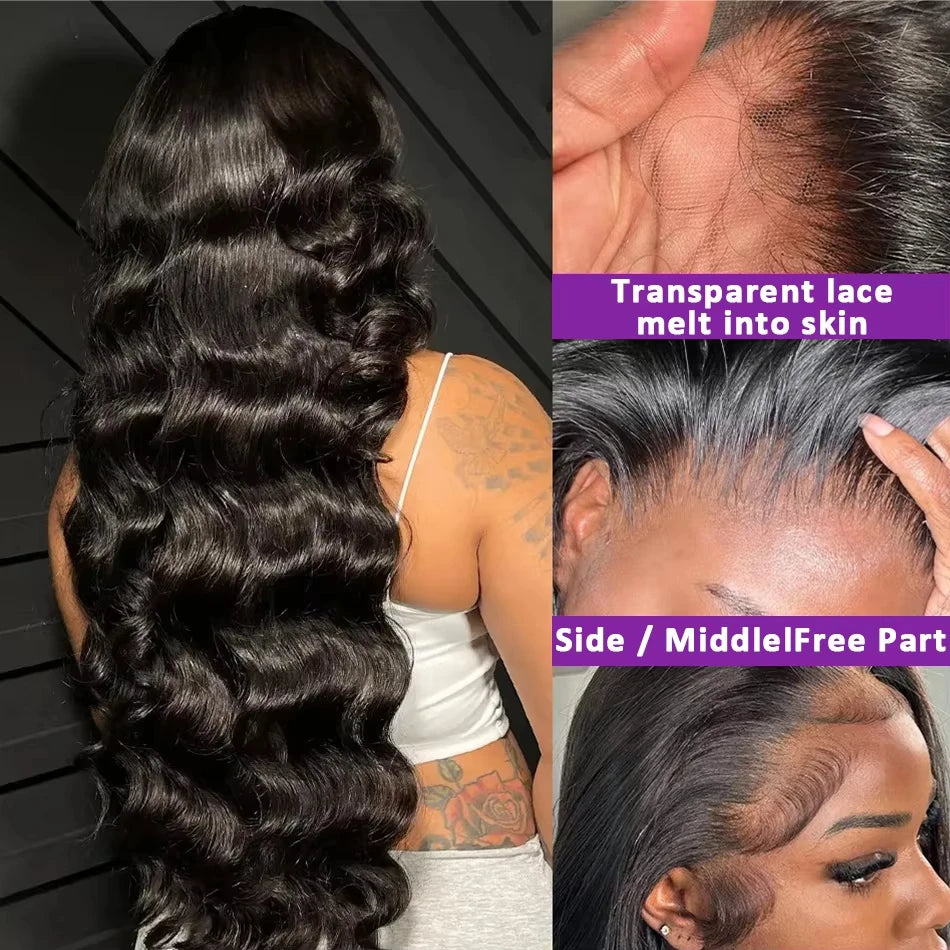 Loose Body Wave Human Hair Wigs 40 Inch 5x5 Glueless Wigs Ready To Wear 100% Human Hair 200 Density Glueless Brazilian Wigs sale